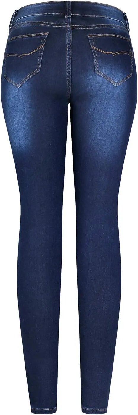 2LUV Women's 5 Pocket Ankle Stretch Skinny Jeans