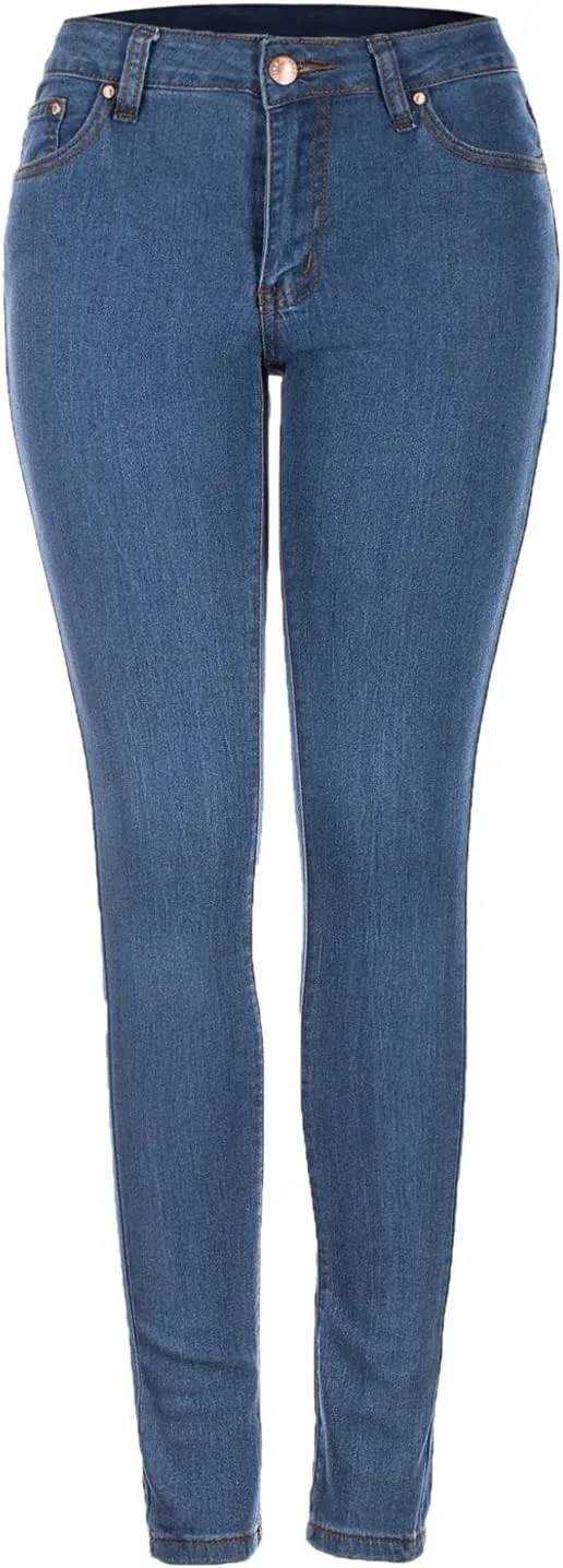 2LUV Women's 5 Pocket Ankle Stretch Skinny Jeans