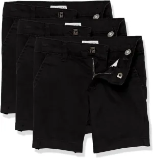 Amazon Essentials Girls and Toddlers' School Uniform Shorts for Kids, Multipacks