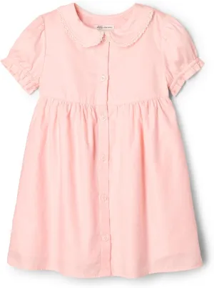 Amazon Essentials x Sofia Grainge Toddlers and Baby Girls' Cotton Sateen Dress with Collar