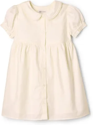 Amazon Essentials x Sofia Grainge Toddlers and Baby Girls' Cotton Sateen Dress with Collar