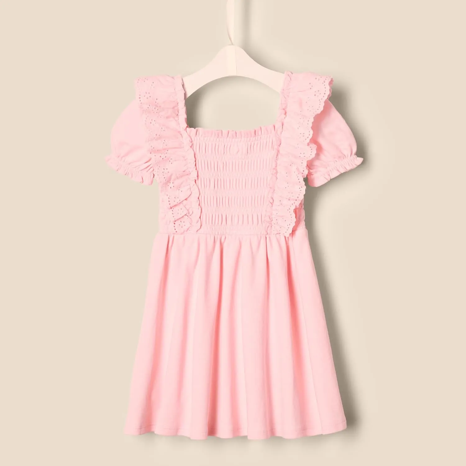 Amazon Essentials x Sofia Grainge Toddlers and Baby Girls' Embroidered Knit Dress
