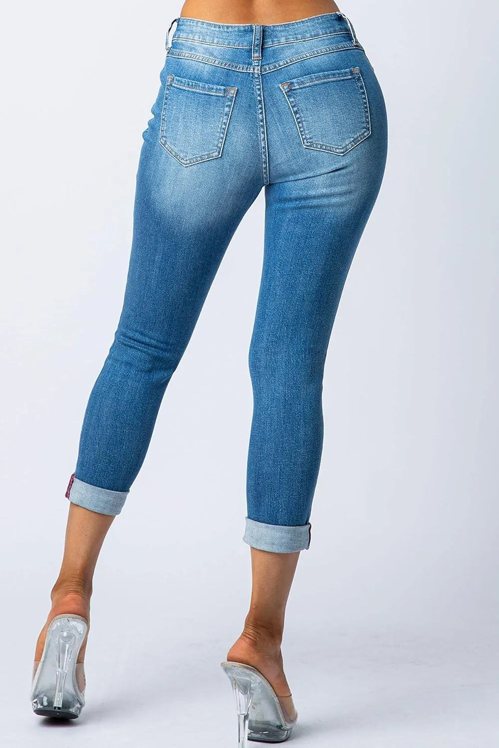 Aphrodite Cropped Skinny Jeans for Women - Womens Stretch Denim Jeans