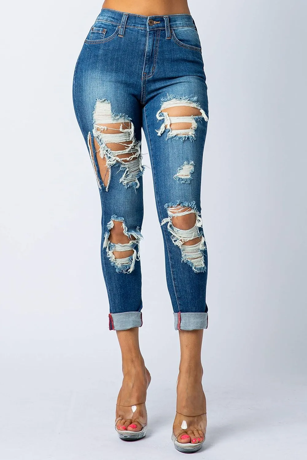 Aphrodite Cropped Skinny Jeans for Women - Womens Stretch Denim Jeans