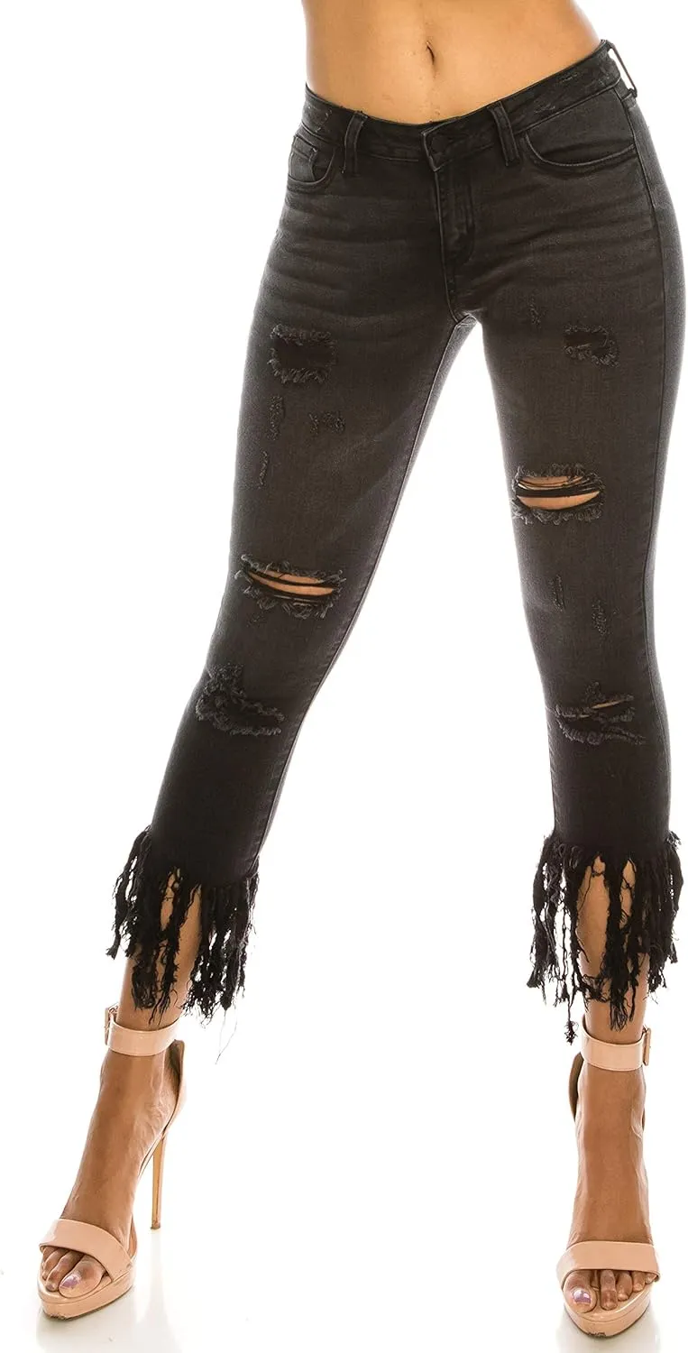 Aphrodite Cropped Skinny Jeans for Women - Womens Stretch Denim Jeans