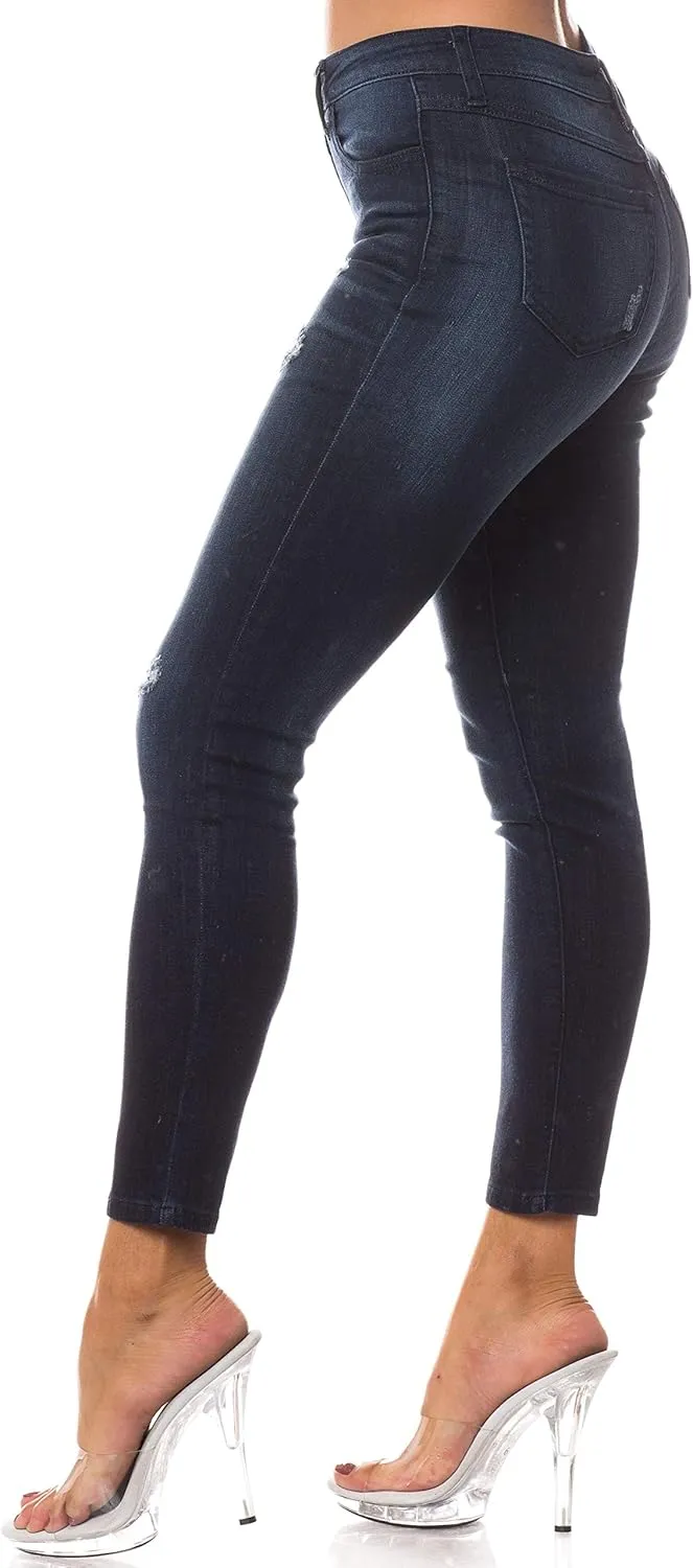 Aphrodite Cropped Skinny Jeans for Women - Womens Stretch Denim Jeans