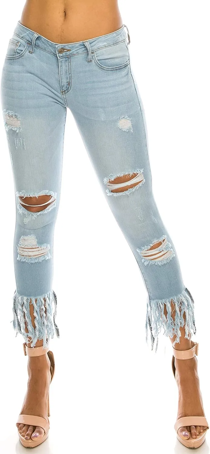 Aphrodite Cropped Skinny Jeans for Women - Womens Stretch Denim Jeans