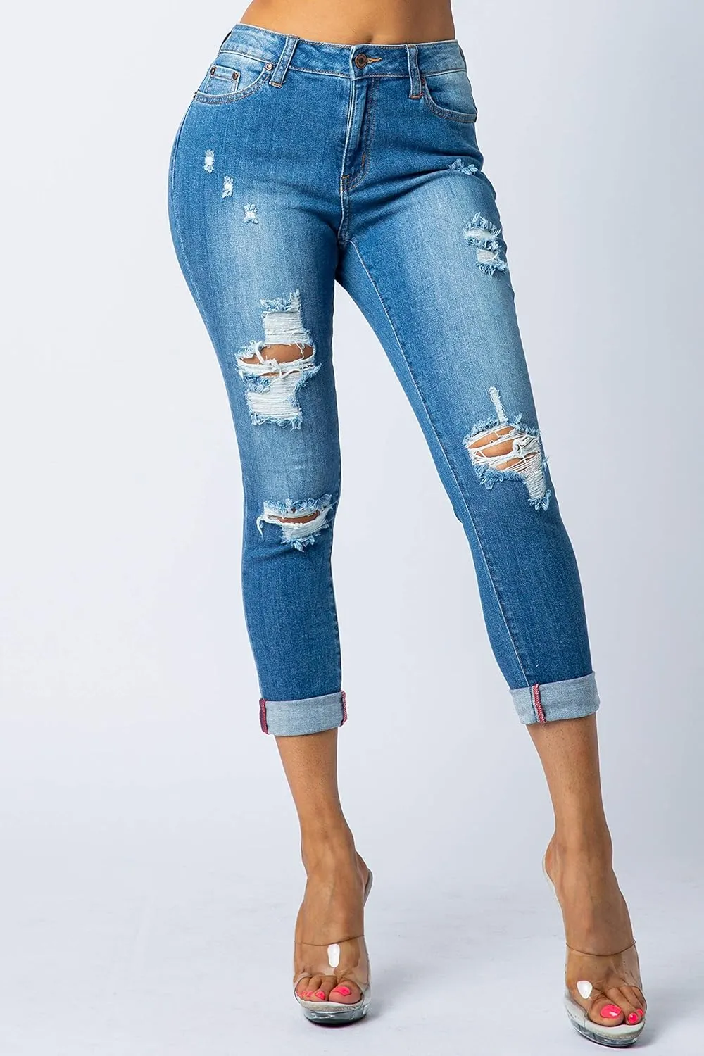 Aphrodite Cropped Skinny Jeans for Women - Womens Stretch Denim Jeans
