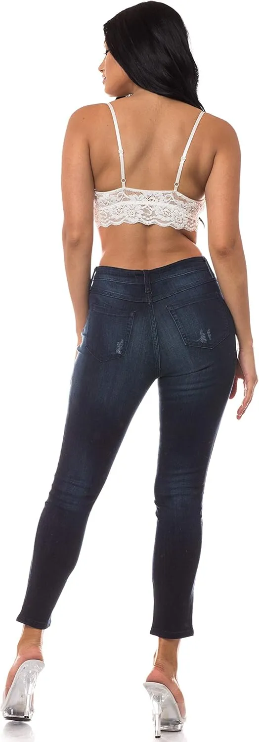 Aphrodite Cropped Skinny Jeans for Women - Womens Stretch Denim Jeans