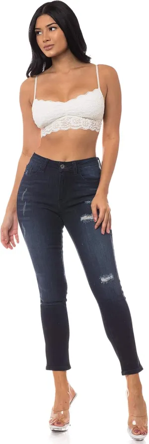 Aphrodite Cropped Skinny Jeans for Women - Womens Stretch Denim Jeans