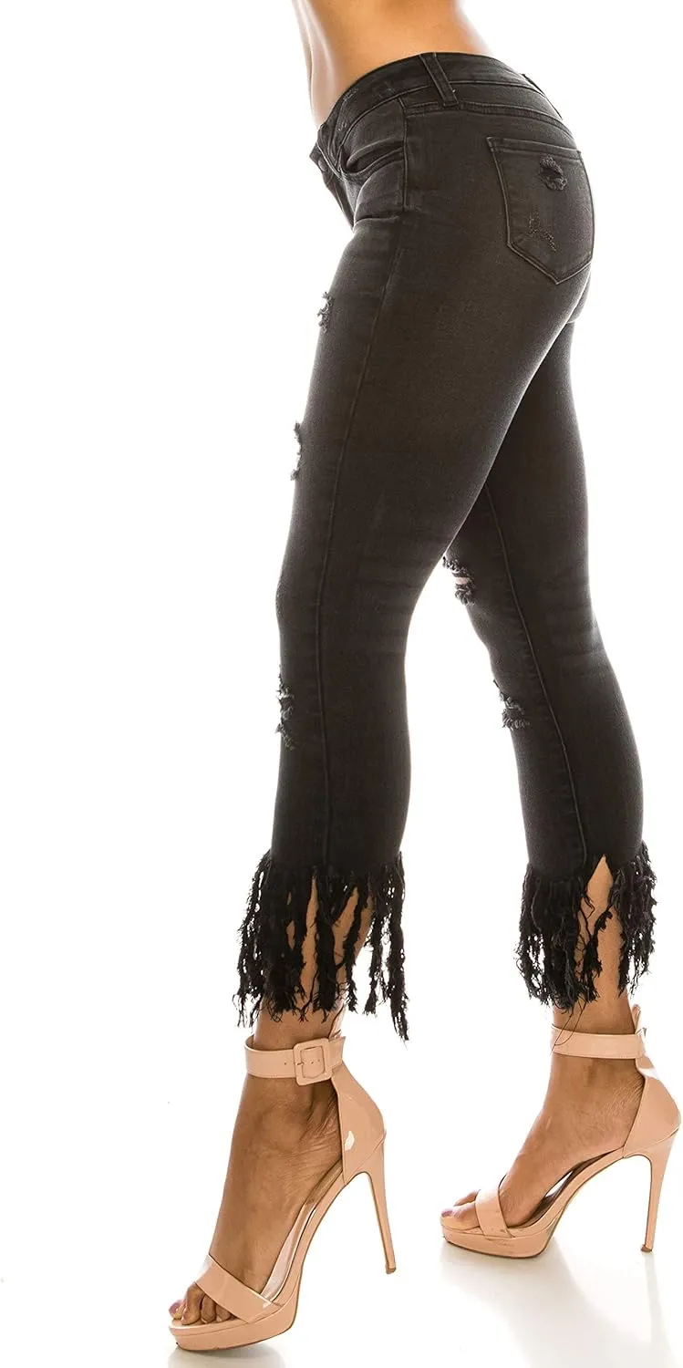 Aphrodite Cropped Skinny Jeans for Women - Womens Stretch Denim Jeans
