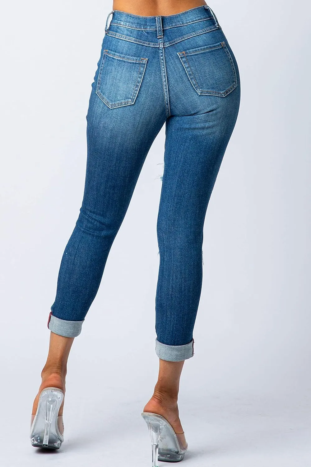 Aphrodite Cropped Skinny Jeans for Women - Womens Stretch Denim Jeans