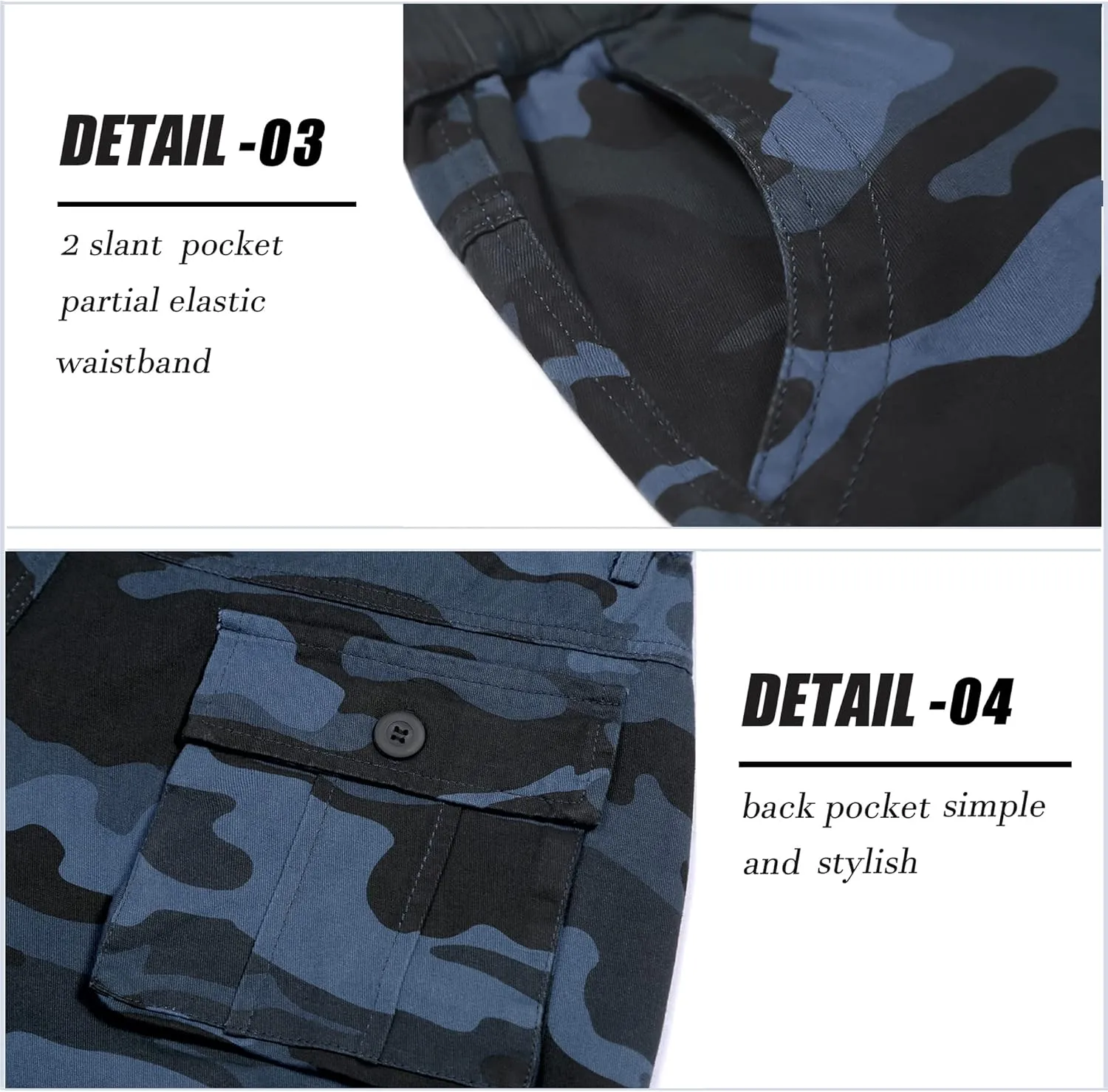 APTRO Men's Cargo Shorts Multi-Pockets Twill Camo Casual Work Shorts