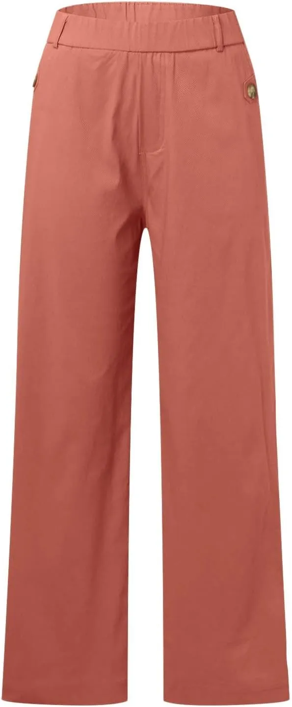 Barrel Pants for Women Winter Rosy Sports Thermal with Pockets Straight Leg Water Resistant