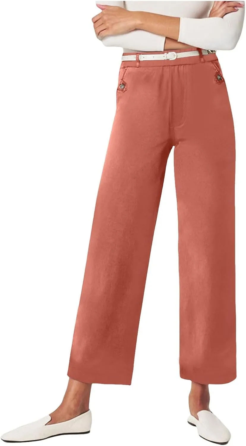 Barrel Pants for Women Winter Rosy Sports Thermal with Pockets Straight Leg Water Resistant