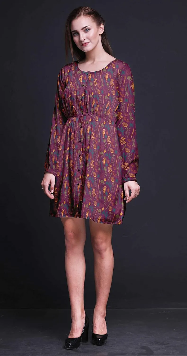 Bimba Button Down Midi Shift Dress Women Fashion Summer Causal Tunic Dress