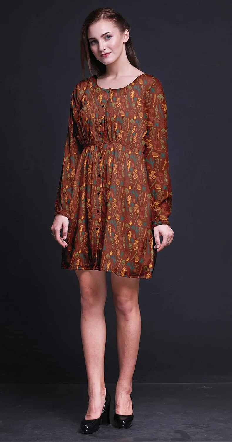 Bimba Button Down Midi Shift Dress Women Fashion Summer Causal Tunic Dress