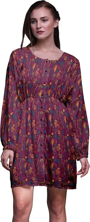 Bimba Button Down Midi Shift Dress Women Fashion Summer Causal Tunic Dress