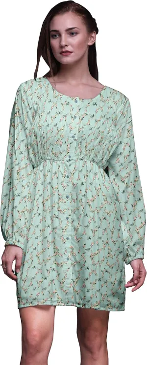 Bimba Button Down Midi Shift Dress Women Fashion Summer Causal Tunic Dress