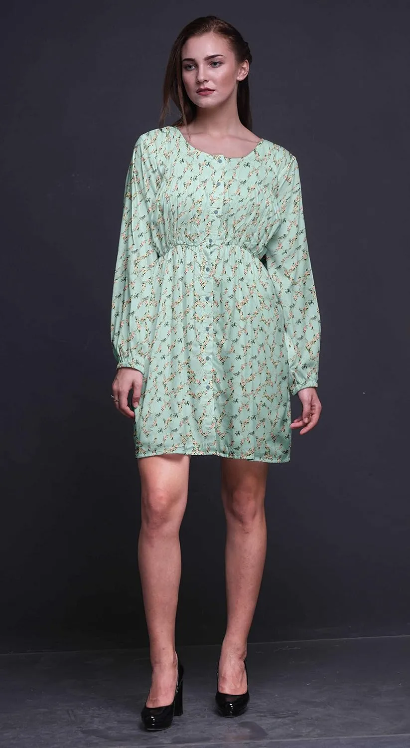 Bimba Button Down Midi Shift Dress Women Fashion Summer Causal Tunic Dress