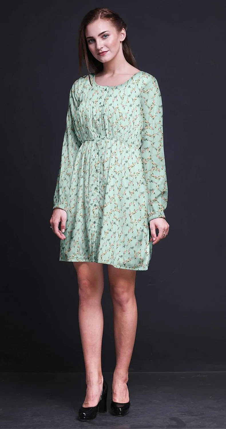 Bimba Button Down Midi Shift Dress Women Fashion Summer Causal Tunic Dress
