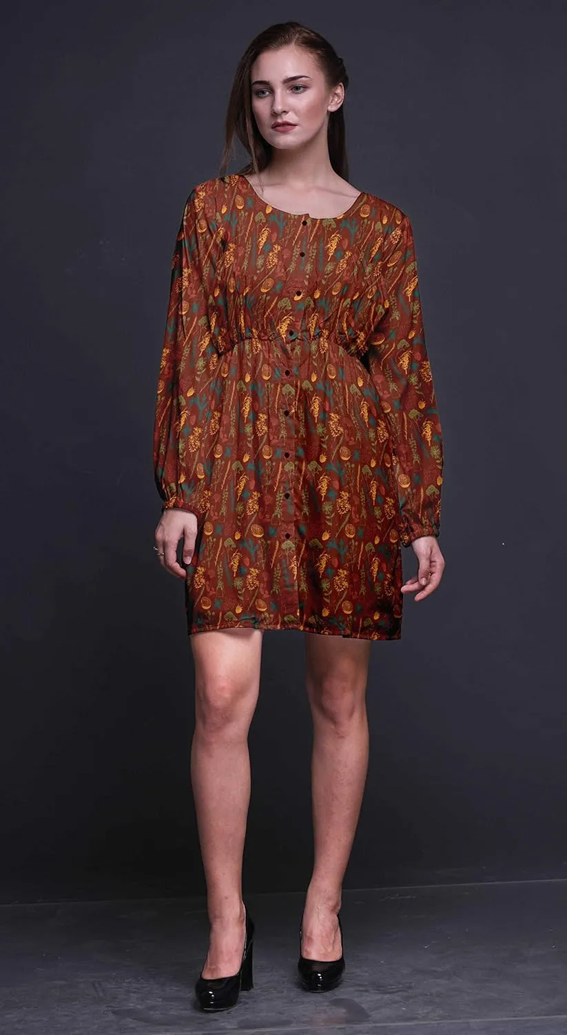Bimba Button Down Midi Shift Dress Women Fashion Summer Causal Tunic Dress