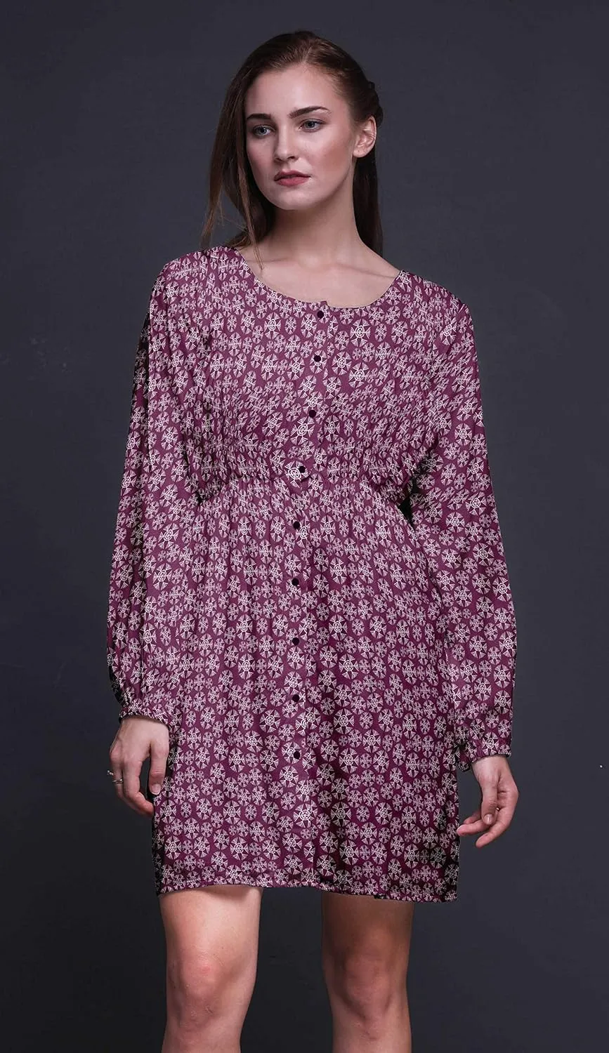 Bimba Button Down Midi Shift Dress Women Fashion Summer Causal Tunic Dress