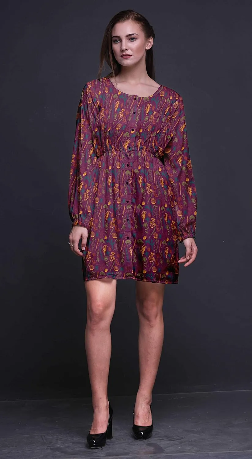 Bimba Button Down Midi Shift Dress Women Fashion Summer Causal Tunic Dress
