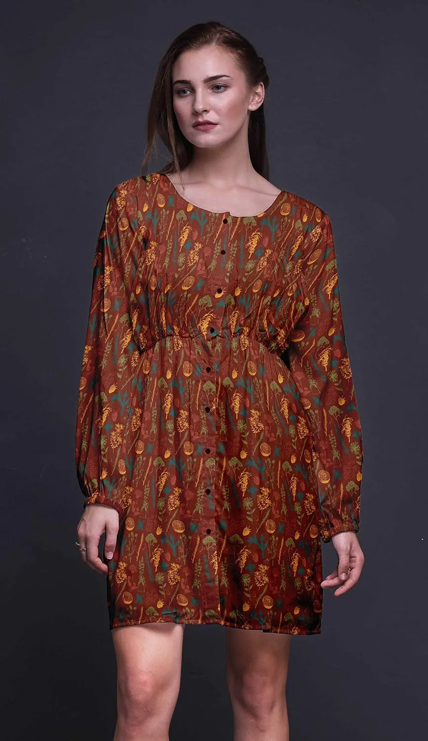 Bimba Button Down Midi Shift Dress Women Fashion Summer Causal Tunic Dress