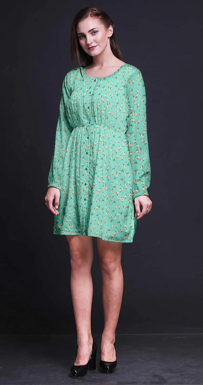 Bimba Button Down Midi Shift Dress Women Fashion Summer Causal Tunic Dress