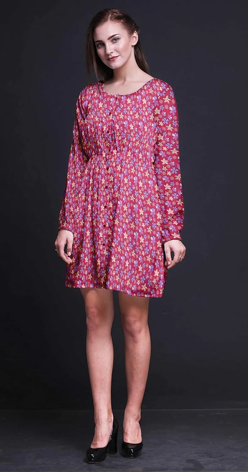 Bimba Fashion Button Down Midi Shift Dress Women Shirt Summer Causal Tunic