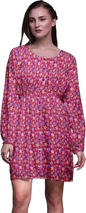 Bimba Fashion Button Down Midi Shift Dress Women Shirt Summer Causal Tunic