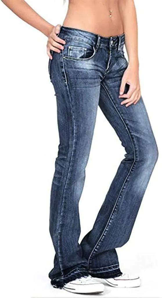 Black Pants for Women Jeans Mid Women’s Poket Lace Denim Casual Women's Jeans Straight Leg Denim Pants Womens High