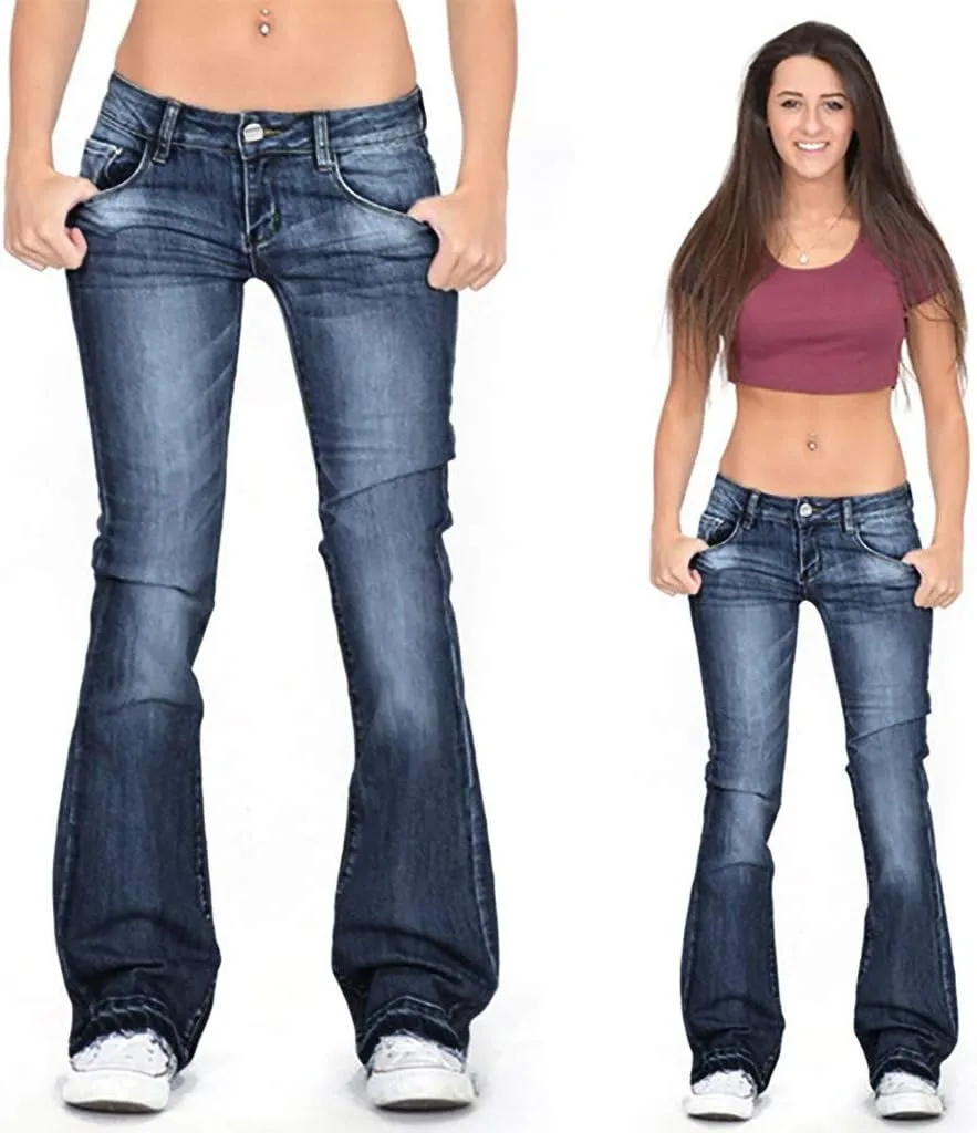 Black Pants for Women Jeans Mid Women’s Poket Lace Denim Casual Women's Jeans Straight Leg Denim Pants Womens High