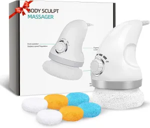 Body Sculpting Machine, Cellulite Remover for Legs, Lymphatic Drainage Massager, Cellulite Massager Handheld Wireless with 6 Washable Pads, Body Massager for Belly Legs Butt Arms.