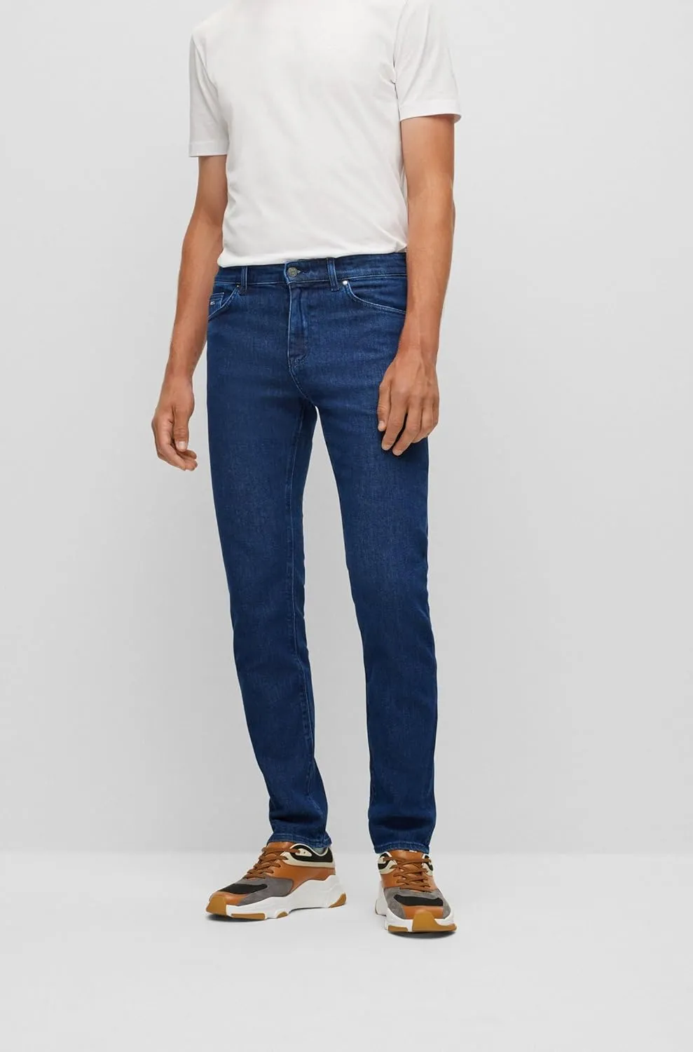 BOSS Men's Maine Regular Fit Stretch Denim Jeans