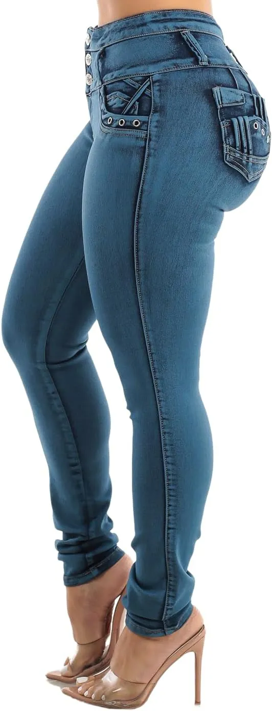Butt Lifting Jeans for Women - High Waisted Skinny Levanta Cola Stretch Jeans