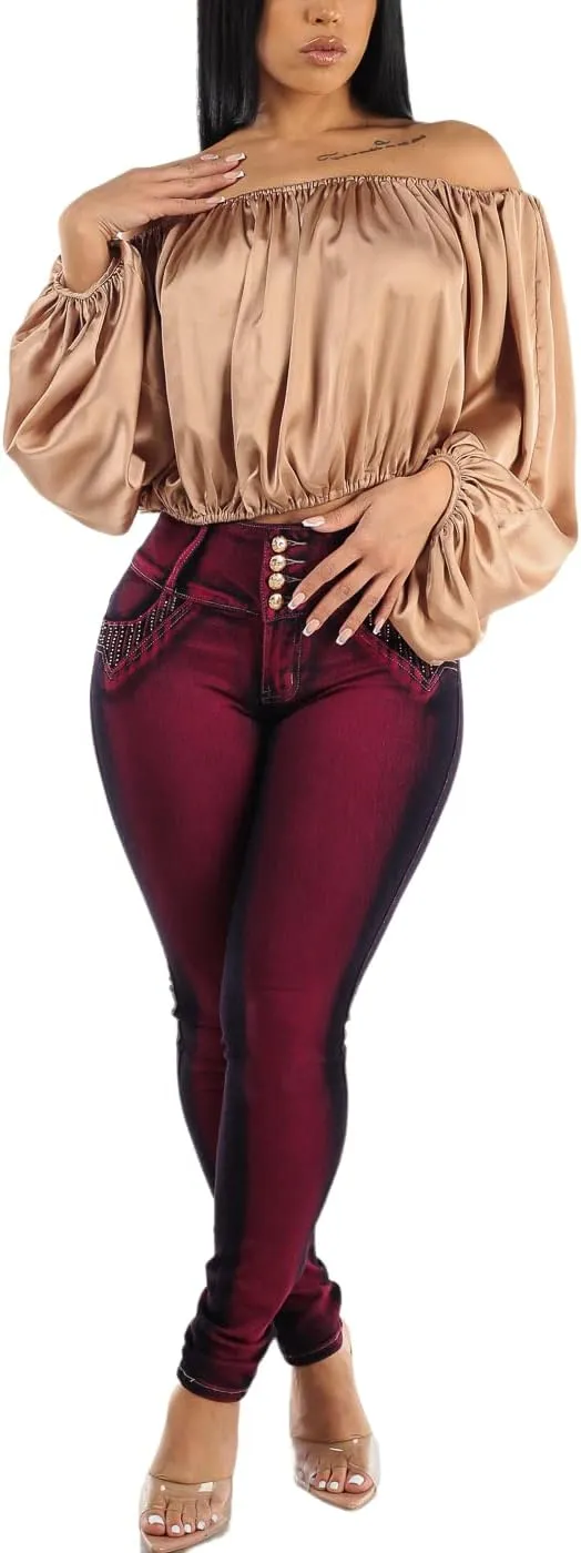 Butt Lifting Jeans for Women - High Waisted Skinny Levanta Cola Stretch Jeans