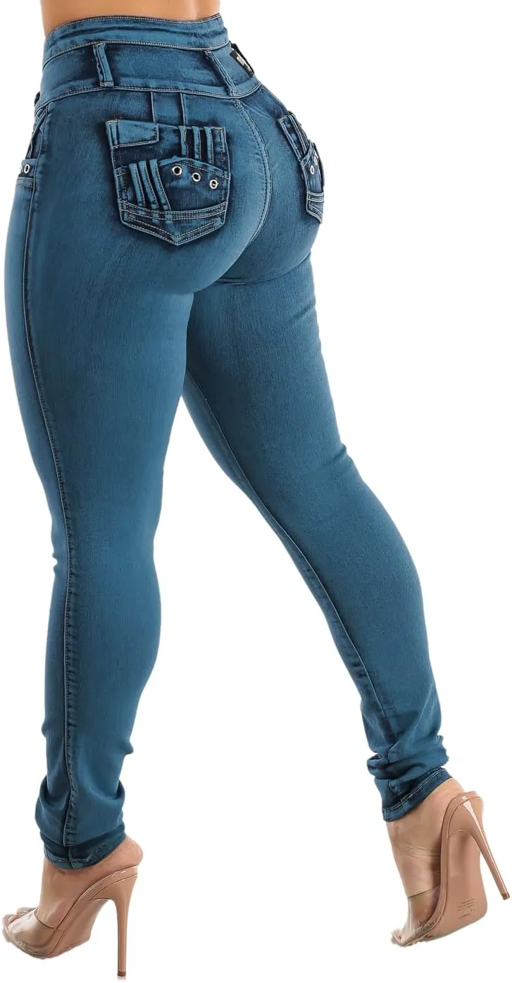 Butt Lifting Jeans for Women - High Waisted Skinny Levanta Cola Stretch Jeans
