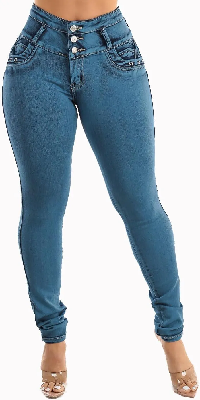 Butt Lifting Jeans for Women - High Waisted Skinny Levanta Cola Stretch Jeans