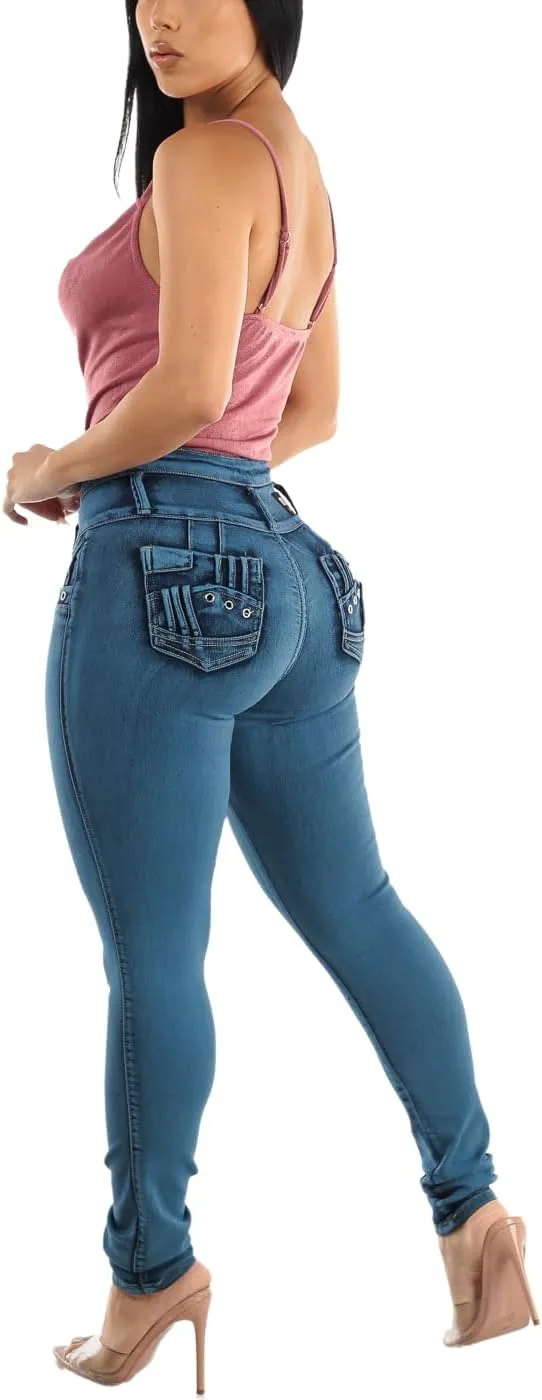 Butt Lifting Jeans for Women - High Waisted Skinny Levanta Cola Stretch Jeans