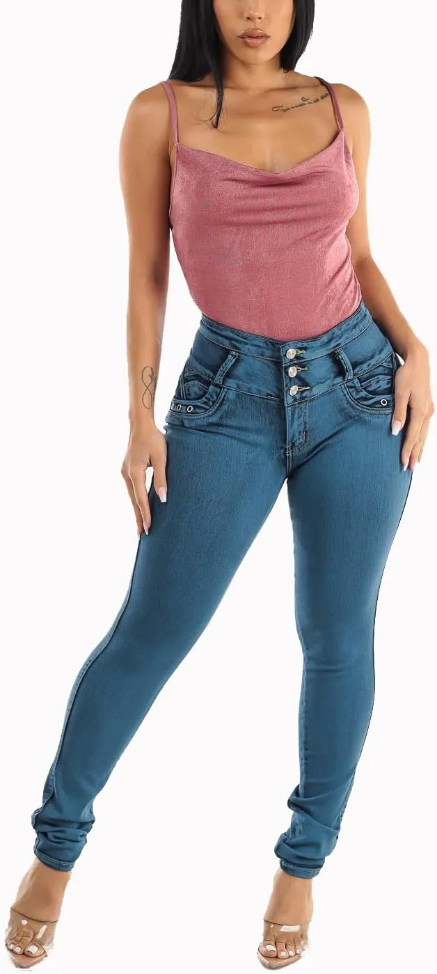 Butt Lifting Jeans for Women - High Waisted Skinny Levanta Cola Stretch Jeans