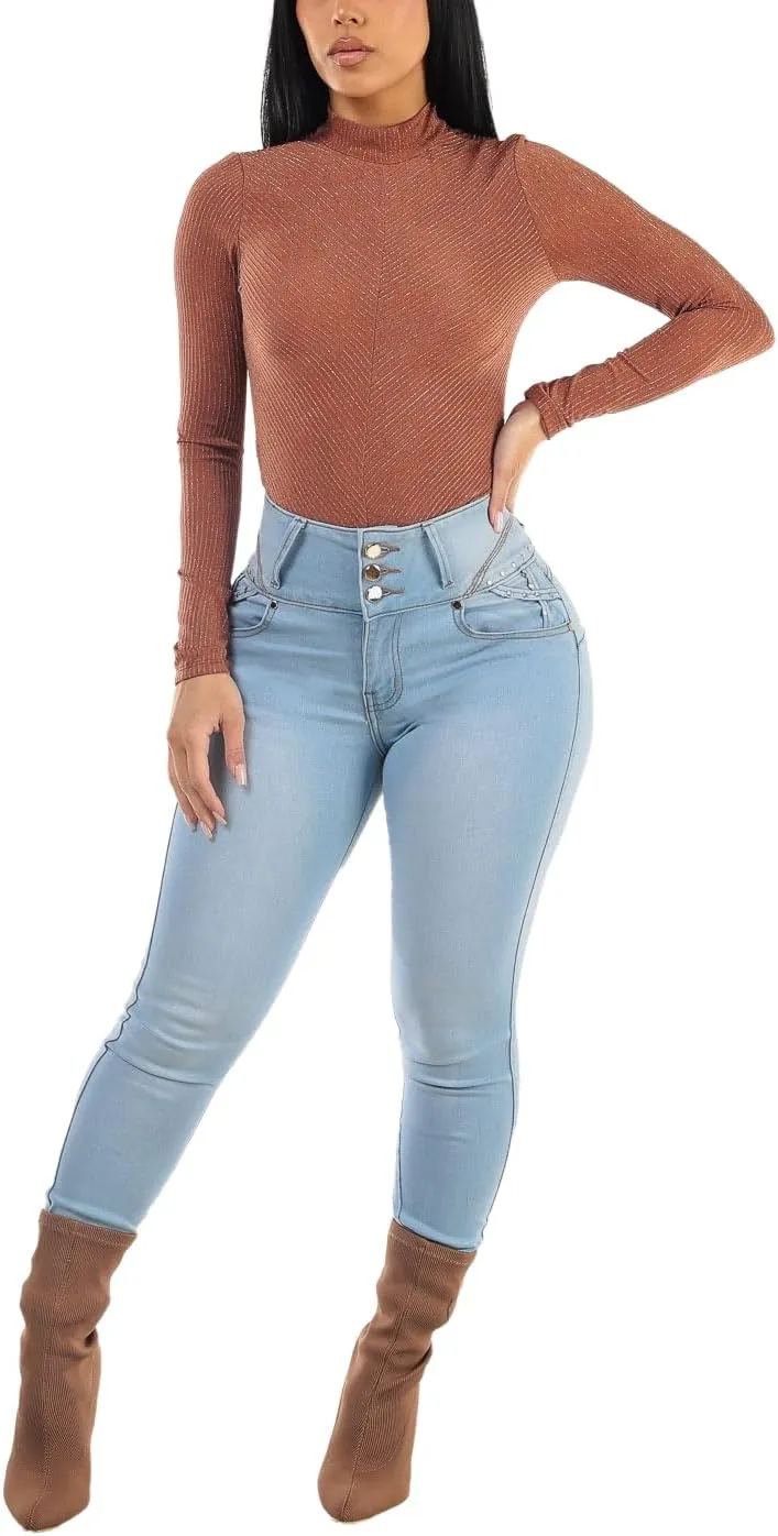 Butt Lifting Jeans for Women - High Waisted Skinny Levanta Cola Stretch Jeans