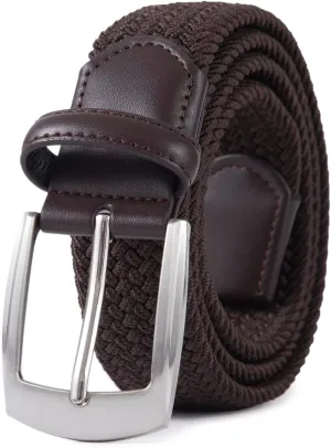 Canvas Elastic Fabric Woven Stretch Braided Belts for Men Women Junior with Multicolored/Full Sizes