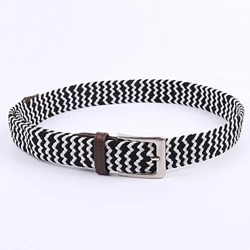 Canvas Elastic Fabric Woven Stretch Multicolored Braided Belts