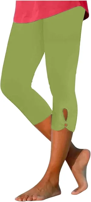 Capri Leggings for Women Casual Yoga Pants Tummy Control High Waisted Lightweight Comfy Stretchy Workout Pants