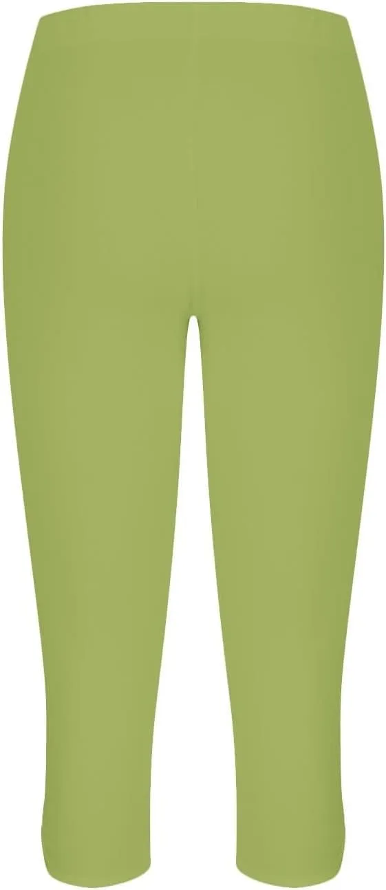 Capri Leggings for Women Casual Yoga Pants Tummy Control High Waisted Lightweight Comfy Stretchy Workout Pants