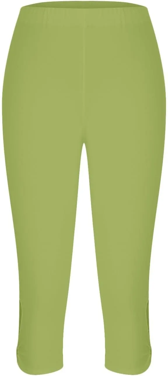 Capri Leggings for Women Casual Yoga Pants Tummy Control High Waisted Lightweight Comfy Stretchy Workout Pants