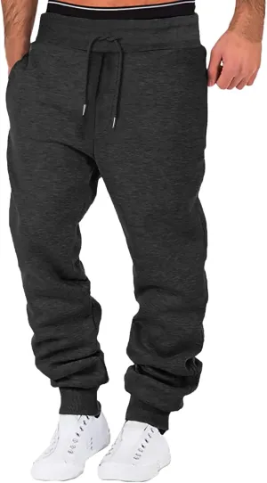 Cargo Pants for Men Relaxed Fit Drawstring Sport Trousers with Pockets Mens Sweatpants Slim Fit Sports Active Joggers