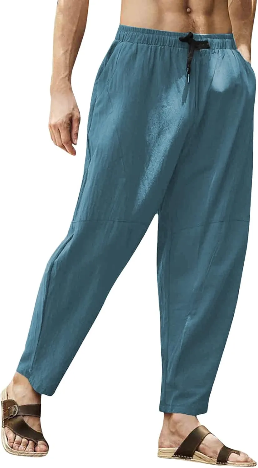 Cargo Pants for Men Relaxed Fit Mens Silk Long Underwear Pants Expandable Waist Golf Pants Athletic Sweatpants Mens